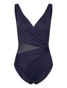 Shaping Shell Mesh Swimsuit Hunkemöller Navy