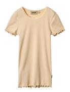 Rib T-Shirt S/S Katie Wheat Yellow