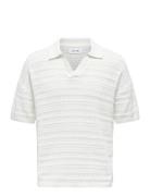 Onsgrayson Ds 5 Chochet Polo Knit Noos ONLY & SONS White