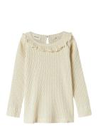 Nmffiducia Ls Slim Top Lil Lil'Atelier Cream