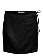 Onlcaro Mw Wrap Linen Bl Skirt Cc Pnt ONLY Black