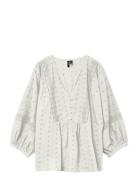 Vmsofie 3/4 V-Neck Top Wvn Ga Vero Moda White