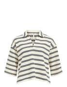 Objselma Lo 3/4 Polo Top 139 Object Beige