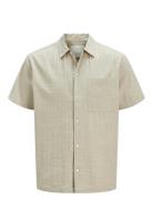 Jprcceaston Seersucker S/S Shirt Ln Jack & J S Beige