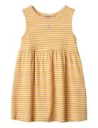 Jersey Dress Embroidery Martha Wheat Yellow