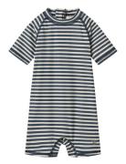 Swimsuit S/S Cas Wheat Navy