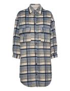 Tara Cr Oz Shirt Jacket Cream Blue