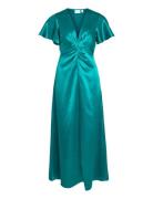 Visittas V-Neck S/S Maxi Dress - Noos Vila Green