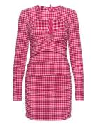 Stretch Seersucker Ganni Red