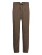 Linen Woven Striped Pants Lindbergh Green