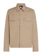 Cotton Nylon Shirt Jacket Tommy Hilfiger Beige