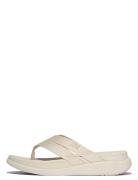 F-Mode Go Webbing Flatform Strappy Flip-Flops FitFlop Beige