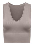 Onpjaia Life Vn Sl 2-Way Crop Seam Top Only Play Beige
