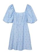 Vmodette 2/4 Short Dress Wvn Ga Vero Moda Blue