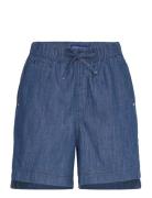 Sporty Utility Short In Lightweight Denim — Washed Indigo Scotch & Sod...