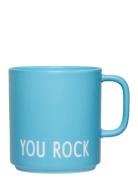 Vip Favourite Cup With Handle Design Letters Blue