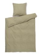 Bæk&Bølge Sengetøj 140X200 Cm Grøn/Soft Pink Dk Juna Green