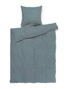 Bæk&Bølge Sengetøj 140X220 Cm Blå/Okker Dk Juna Blue