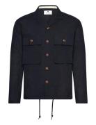 Akotto Cot/Linen Overshirt Anerkjendt Navy