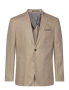 Half Lined Linen Blazer Lindbergh Black Beige