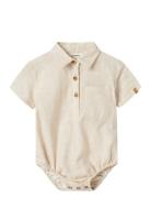 Nbmtarou Ss Loose Body Shirt Lil Lil'Atelier Beige