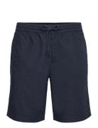 Boardwalk Slub Shorts With Elastic Knowledge Cotton Apparel Navy