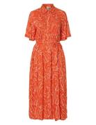 Yaslefira 2/4 Long Shirt Dress S. YAS Red