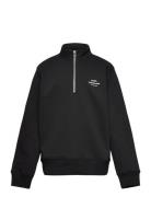Mix Sweat Crewie Half Zip Sweatshirt Mads Nørgaard Black