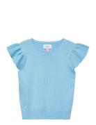 Vmzanzibar Sl O-Neck Top Ga Girl Vero Moda Girl Blue