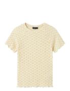 Nlfralma Ss Short Lace Top LMTD Yellow