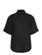Rel Linen Ss Shirt GANT Black