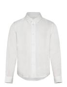 Cotton Linen Bd Ls Shirt GANT White