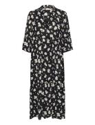 Kaamber Long Layer Dress Printed Kaffe Black