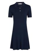 Rib Button F&F Polo Swt Dress Tommy Hilfiger Navy