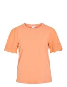Viceliana O-Neck S/S Top Vila Orange