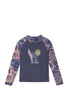 T-Shirt L/S W. Chest Print Color Kids Navy