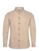 Akleif L/S Cot/Linen Shirt Anerkjendt Beige