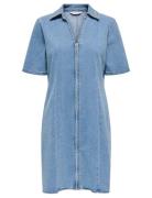 Onlfrida Ss Zip Dnm Dress Gua ONLY Blue