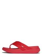 F-Mode Go Webbing Flatform Strappy Flip-Flops FitFlop Red