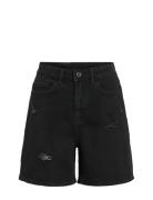 Vijaf Hw Destroy Denim Shorts Vila Black