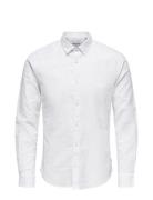 Onscaiden Life Ls Solid Linen Shirt Noos ONLY & SONS White