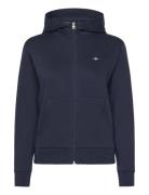 Reg Shield Logo Zip Hoodie GANT Navy