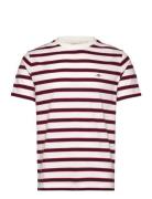 Striped Ss Tshirt GANT Red