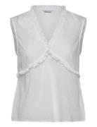 Cotton Dobby Dot Blouse Bubbleroom White