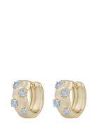 Jen St Wide Ring Ear G/Light Blue - SNÖ Of Sweden Gold