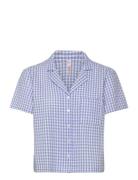 Jacket Ss Seersucker Check Hunkemöller Blue