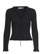 Fabian Tie Cardigan A-View Black