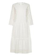 Broderie Anglaise Round Neck Dress Bubbleroom White