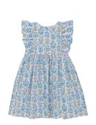 Dress Ss In Liberty Fabric Huttelihut Blue