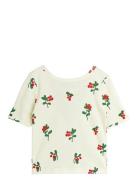 Lingonberries Aop Ballet Ss Tee Mini Rodini White